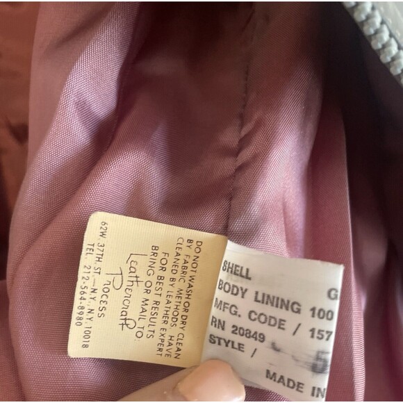 COMINT Genuine Leather Jacket Made in Argentina Size 9/10 Gray Vintage 1980s - Picture 9 of 9